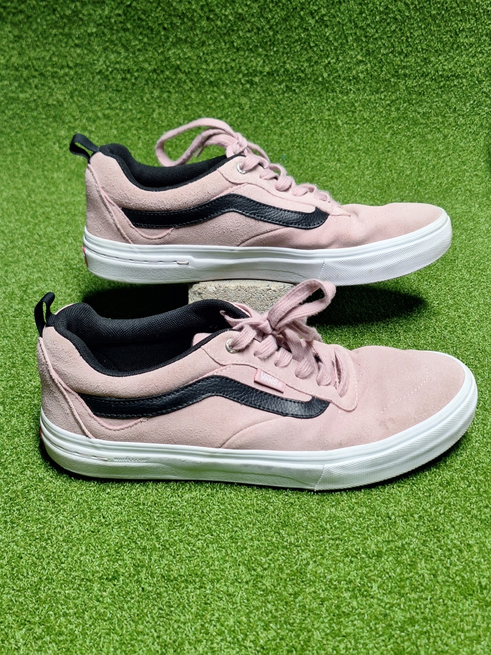 Vans Kyle Walker Shoes Mens Size 9.5 Pink Black Suede Skateboard Pro Ultracush - Picture 8 of 9